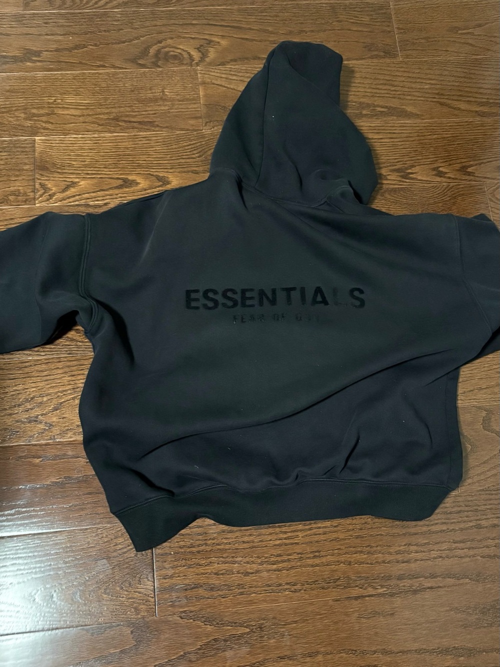 Essentials Men's Crewneck Hoodie in Black